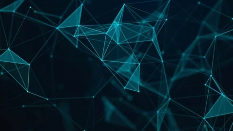Plexus fantasy abstract technology. Abstract geometric background with moving Stock-Footage 81194507