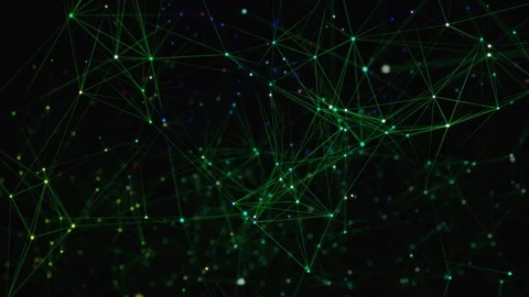 Plexus fantasy abstract technology. Abstract geometric background with moving Stock Footage 81194613