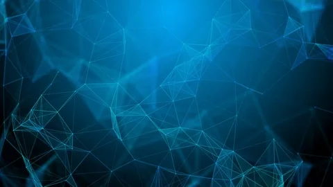 Plexus fantasy abstract technology. Abstract geometric background with moving Stock Footage 81194910