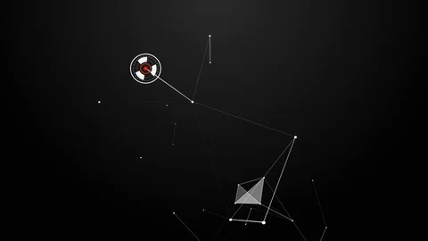 Plexus fantasy abstract technology. Abstract geometric background with moving Stock Footage 82566247