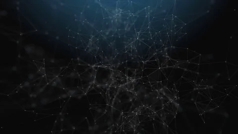 Plexus fantasy abstract technology. Abstract geometric background with moving Stock Footage 82567024