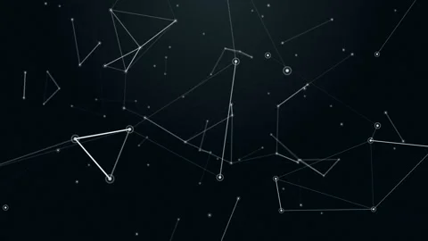Plexus fantasy abstract technology. Abstract geometric background with moving Stock Footage 87159827