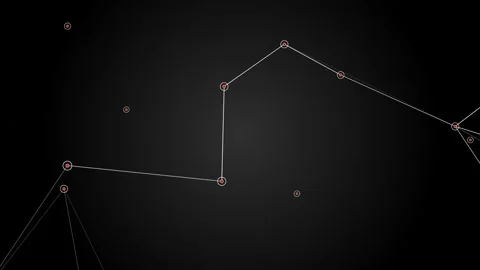 Plexus fantasy abstract technology. Abstract geometric background with moving Stock Footage 87195019