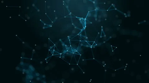 Plexus fantasy abstract technology. Abstract geometric background. Stock Footage 87585074