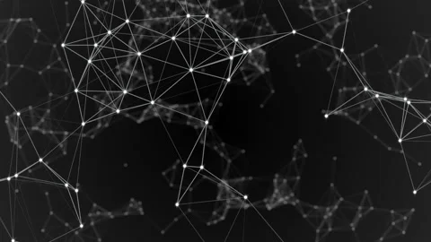 Plexus fantasy abstract technology. Abstract geometric background with moving Stock Footage 87725245