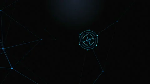 Plexus fantasy abstract technology. Abstract geometric background. HUD Stockbeeldmateriaal 97261725