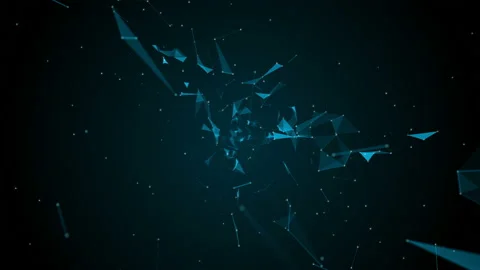 Plexus fantasy abstract technology. Abstract geometric background. Star Stock Footage 97329520