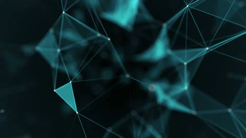 Plexus fantasy abstract technology. Abstract geometric background with moving Vídeos de archivo 104846691