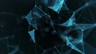 Plexus Fantasy Abstract Technology. Abstract Geometric Background With Moving Stock Footage