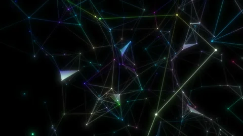 Plexus fantasy abstract technology. Abstract rainbow. Abstract geometric Stock Footage 115135650