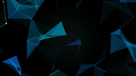 Plexus fantasy abstract technology. Abstract geometric background with moving Stock-Footage 151503972
