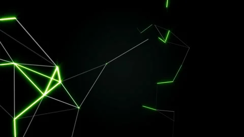 Plexus fantasy abstract technology. Abstract geometric background with moving Stock-Footage 152206805