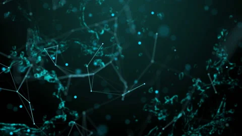 Plexus fantasy abstract technology. Abstract geometric background with moving Stock Footage 153521658