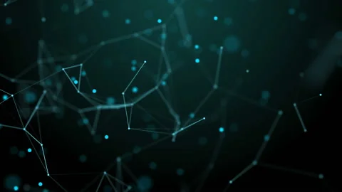 Plexus fantasy abstract technology. Abstract geometric background with moving 動画素材 153613805
