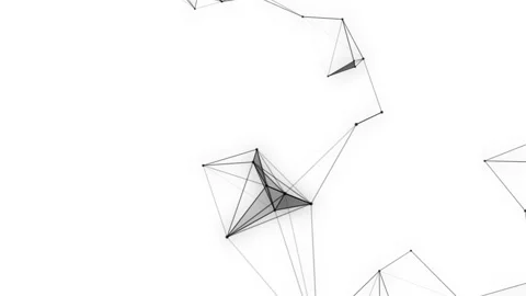 Plexus fantasy abstract technology. Abstract geometric background with moving Stock Footage 171642771