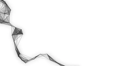 Plexus fantasy abstract technology. Abstract geometric background with moving Stockbeeldmateriaal 171642970