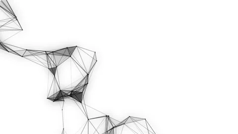 Plexus fantasy abstract technology. Abstract geometric background with moving Stock Footage 171644431