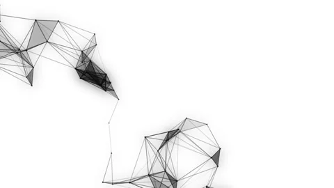 Plexus fantasy abstract technology. Abstract geometric background with moving Stock Footage 171644457