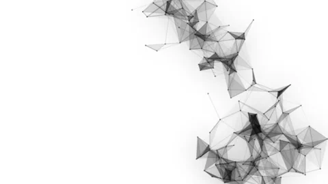 Plexus fantasy abstract technology. Abstract geometric background with moving Stock Footage 171644855