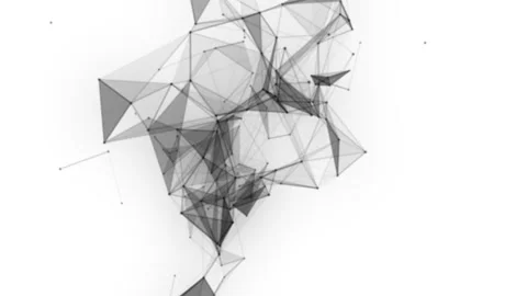 Plexus fantasy abstract technology. Abstract geometric background with moving Stock Footage 171645125