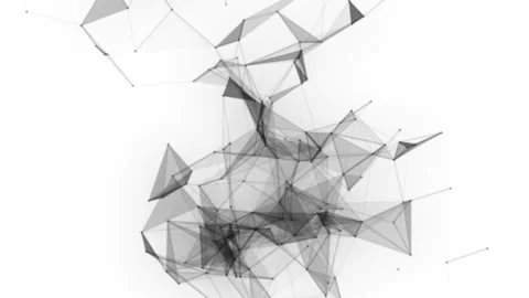 Plexus fantasy abstract technology. Abstract geometric background with moving Stock Footage 171645602