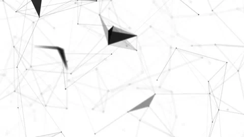 Plexus fantasy abstract technology. Abstract geometric background with moving Stock Footage 171645742