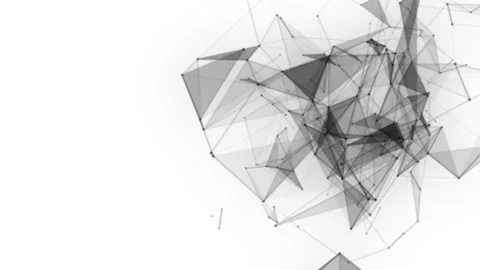 Plexus fantasy abstract technology. Abstract geometric background with moving Stock Footage 171645832