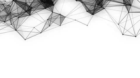 Plexus fantasy abstract technology. Abstract geometric background with moving Stock Footage 171646498