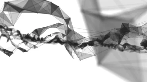 Plexus fantasy abstract technology. Abstract geometric background with moving Stock Footage 171646511