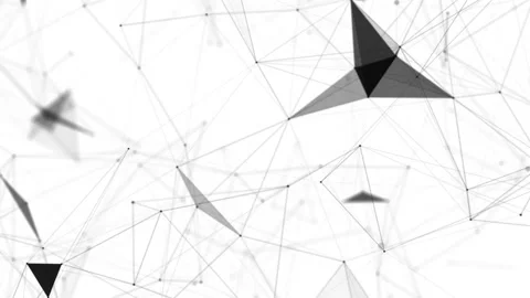 Plexus fantasy abstract technology. Abstract geometric background with moving Stock Footage 171646606