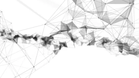 Plexus fantasy abstract technology. Abstract geometric background with moving Stock Footage 171647074
