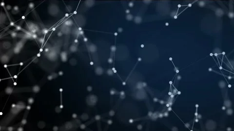 Plexus fantasy abstract technology. Abstract geometric background with movin Stock Footage 237517427