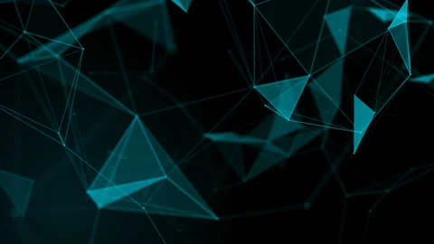 Plexus fantasy abstract technology. Abstract geometric background. 4k. Loop Stock Footage 239325367