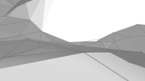 Plexus fantasy abstract technology. Abstract geometric background with moving Illustrazione stock