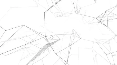 Plexus fantasy abstract technology. Abstract geometric background with moving Illustrazione stock