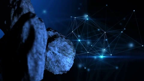 Plexus fantasy abstract technology and engineering background Video stock 70459633