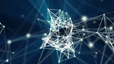 Plexus fantasy abstract technology and engineering motion background Stock Footage 74922323