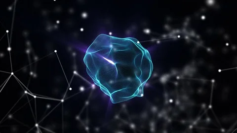 Plexus fantasy abstract technology and engineering background Video stock 80522731