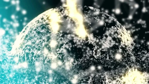 Plexus fantasy abstract technology and engineering background Stock Footage 80522885