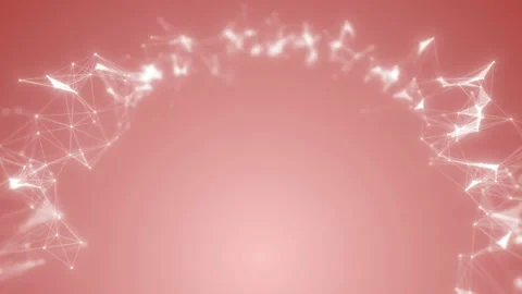 Plexus fantasy abstract technology and motion background. Animated pink Video stock 112225469