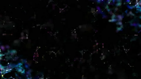 Plexus fantasy abstract technology and engineering background with original Stock Footage 114691272