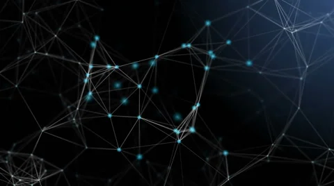 Plexus fantasy abstract technology engineering background with organic motion Stock Footage 60777232