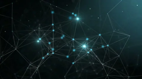 Plexus fantasy abstract technology engineering background with organic motion Video stock 60833745