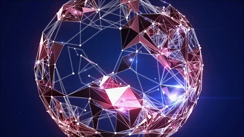 Plexus Fantasy Abstract Technology Engineering Background Stock Footage 90723399