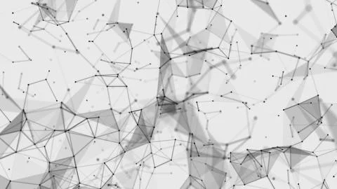 Plexus Fantasy Abstract Technology Engineering Background With Organic Motion Stock Illustration