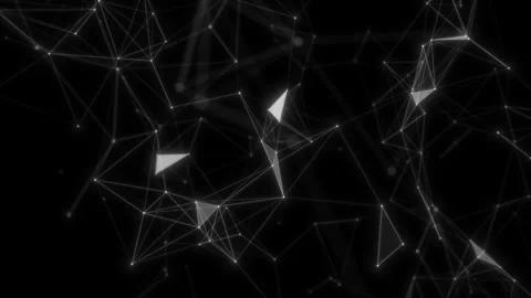 Plexus fantasy abstract technology. Geometric poly light triangles motion Stock Footage 115131338