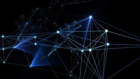 Plexus fantasy lines, dots and particles in organic motion Video stock 87285961