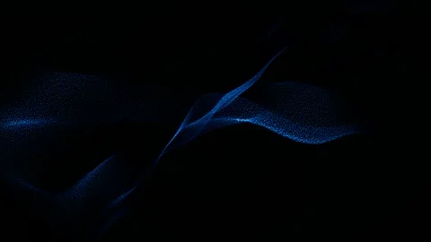 Plexus, fireworks of blue dots on a dark background Stock Footage 166308034