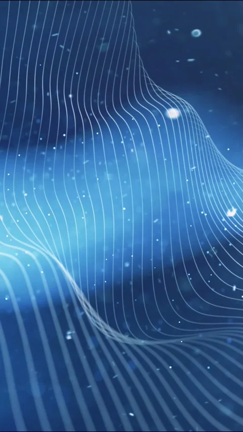 Plexus Flow with Soft Focus Snow Dust Particle Lights, Background 库存影片 346365632