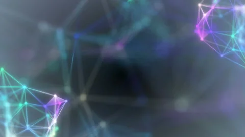 Plexus. Futuristic shape. Network Technology concept. Depth of field. Stock Footage 115070649